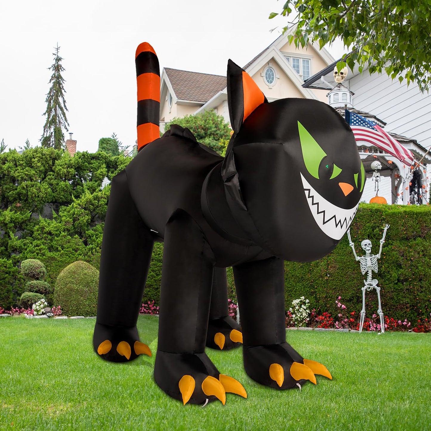 7ft Black Cat Halloween Inflatables Outdoor Decoration