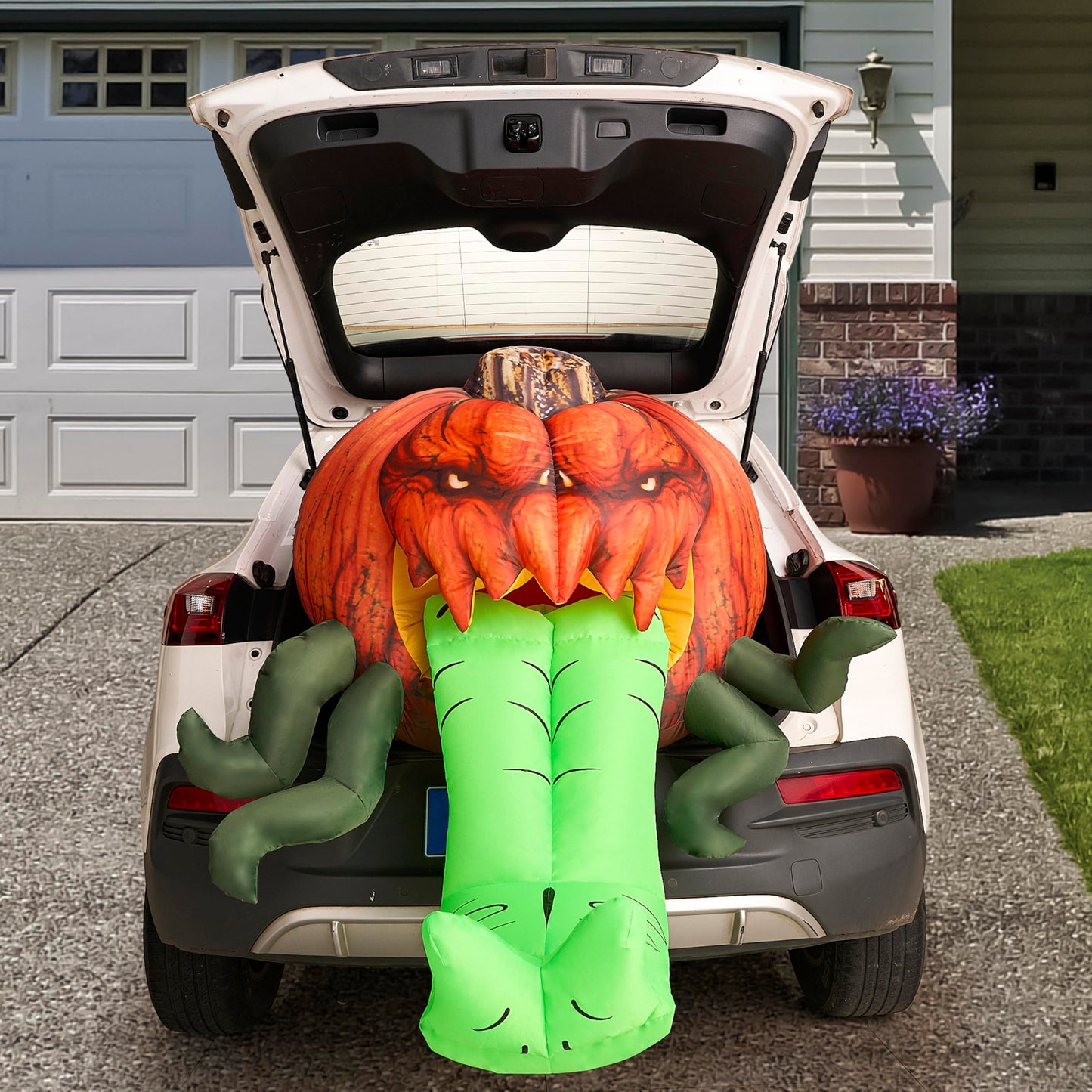 Inflatable Pumpkin with Tentacles Trunk Or Treat Car Decor