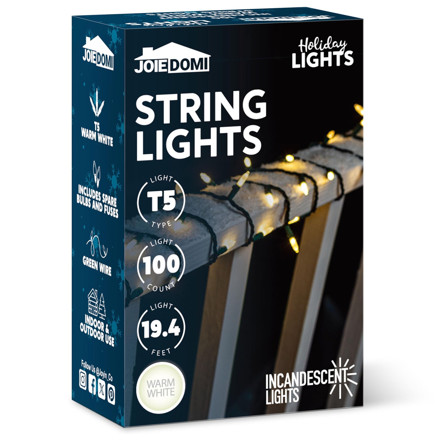 100 Clear Christmas String Lights Indoor