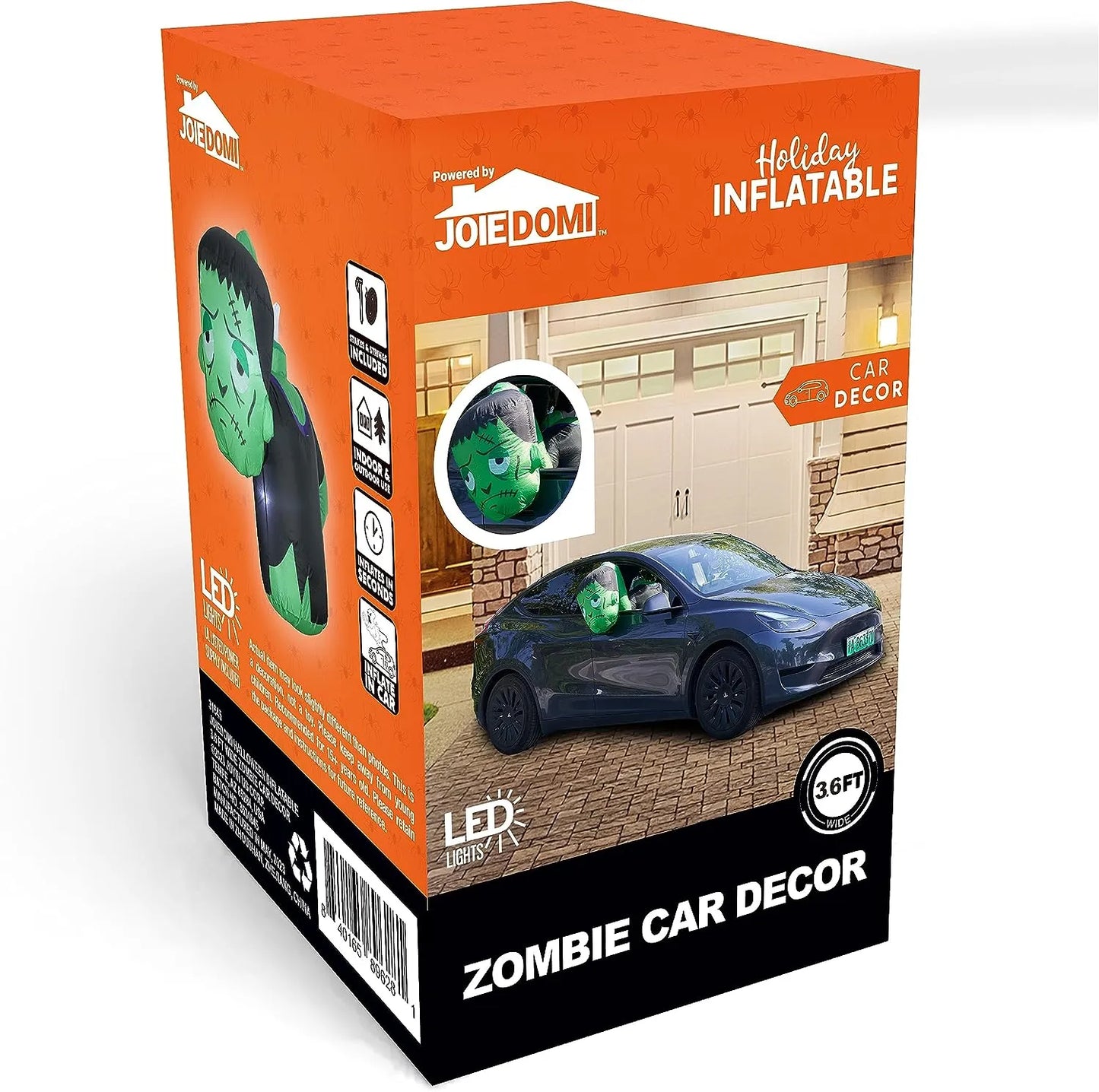 3.6ft LED Green Zombie Halloween Inflatable