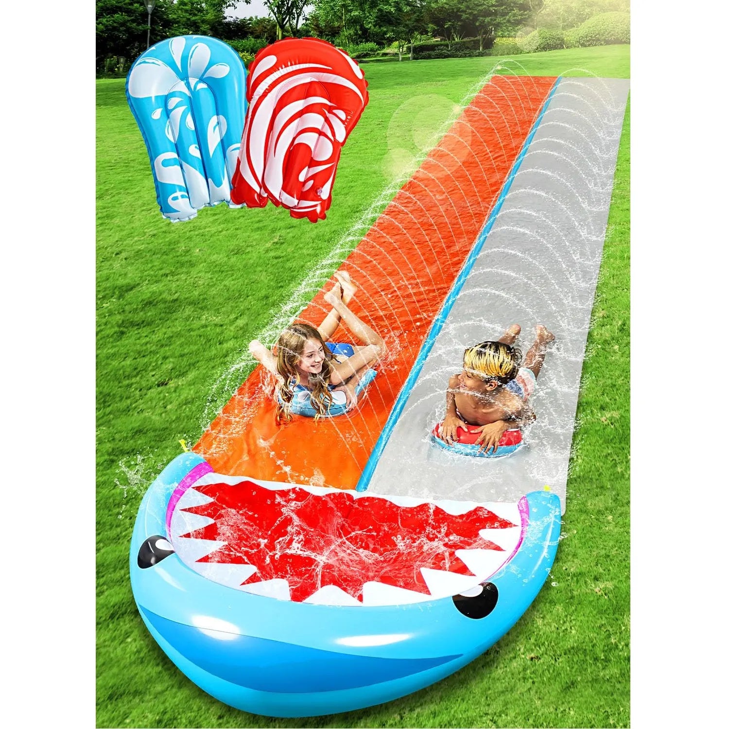 21ft Deluxe Water Slide With 2 Boogie Boards Joiedomi