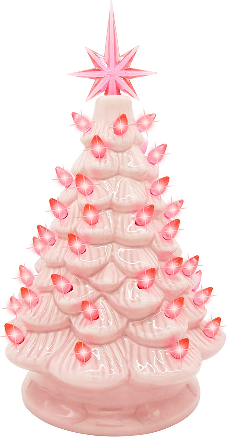 Pink Ceramic Christmas Tree