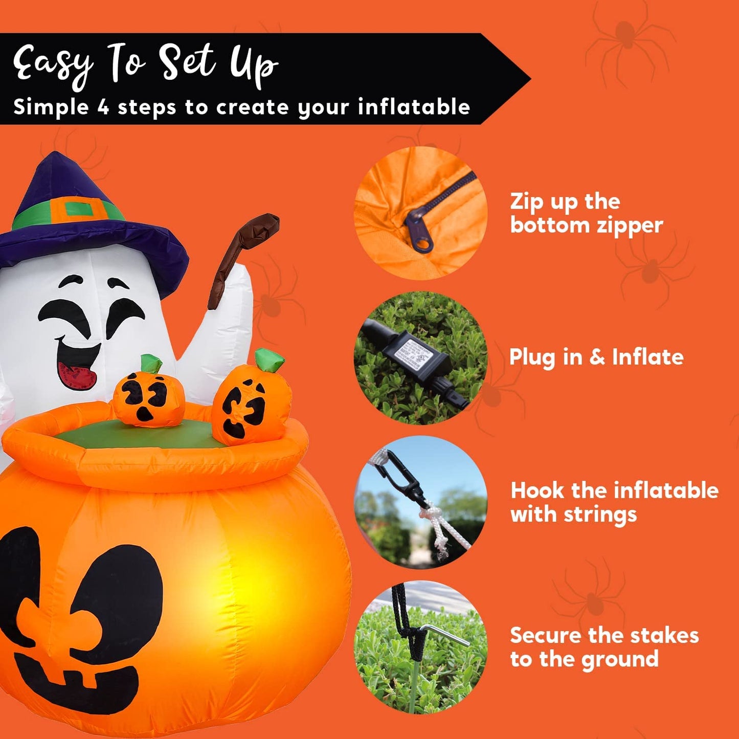 5ft Halloween Ghost Cooking Poison Soup Inflatable