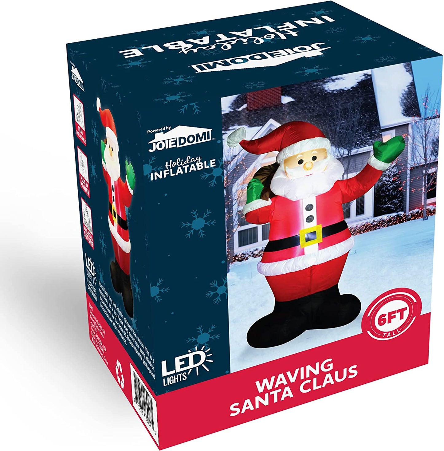 Large Waving Santa Inflatable (6 ft)