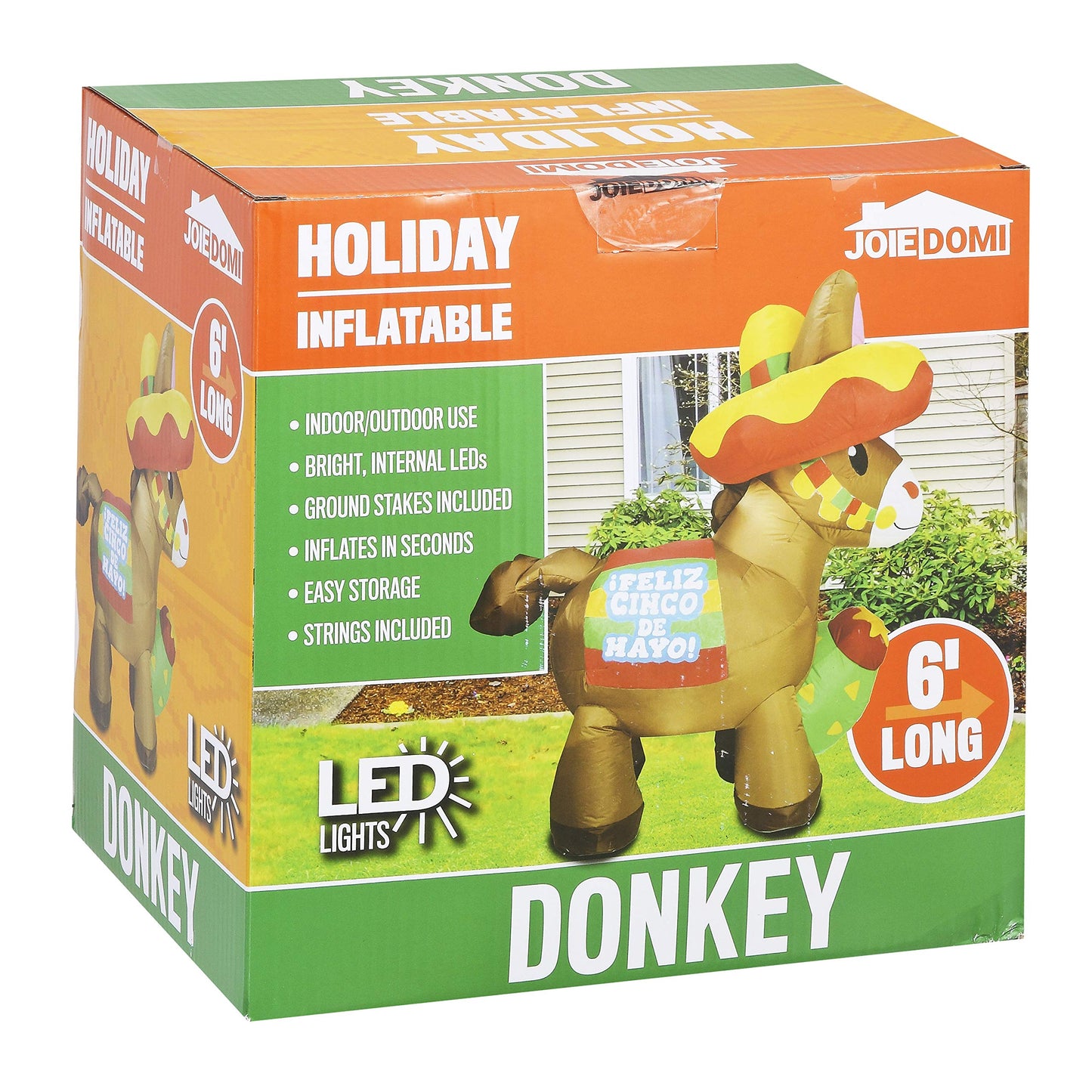 Large Inflatable Cinco De Mayo Donkey (6 ft)