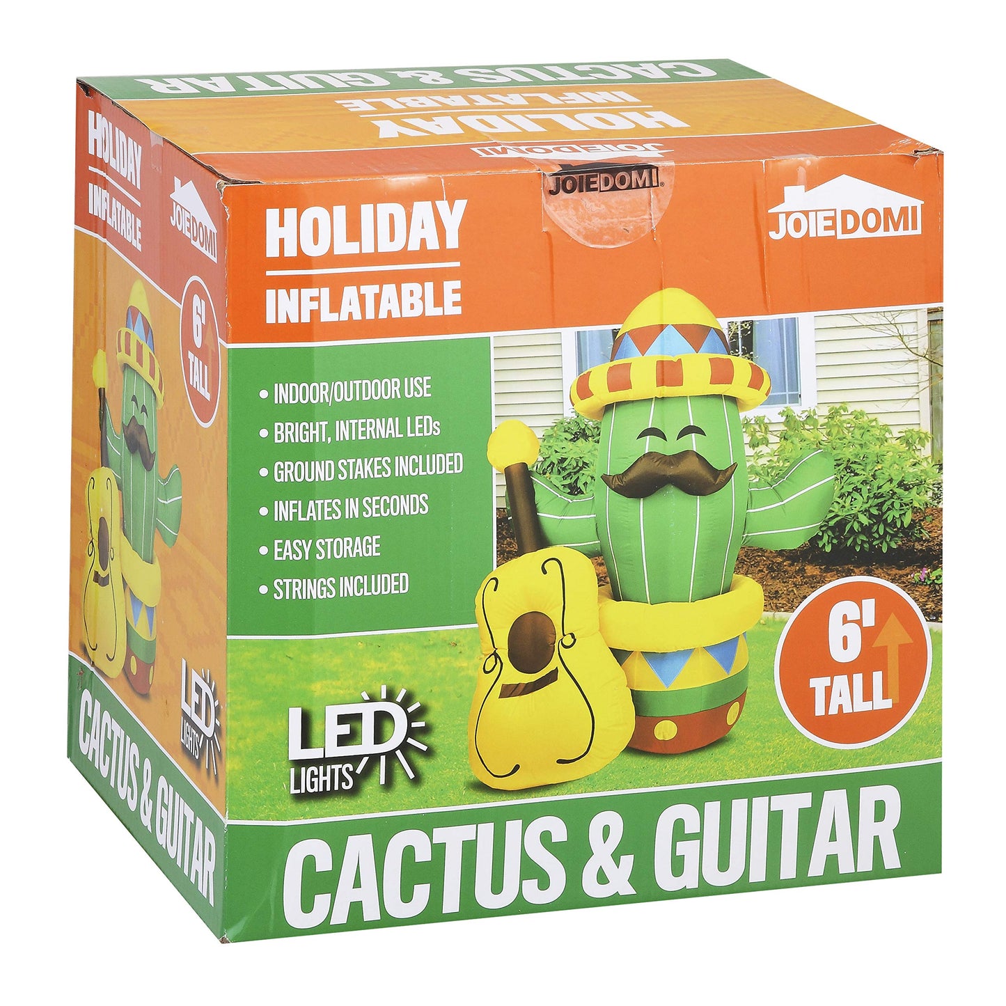 Large Inflatable Decoration Cinco De Mayo Cactus Guitar (6 ft)