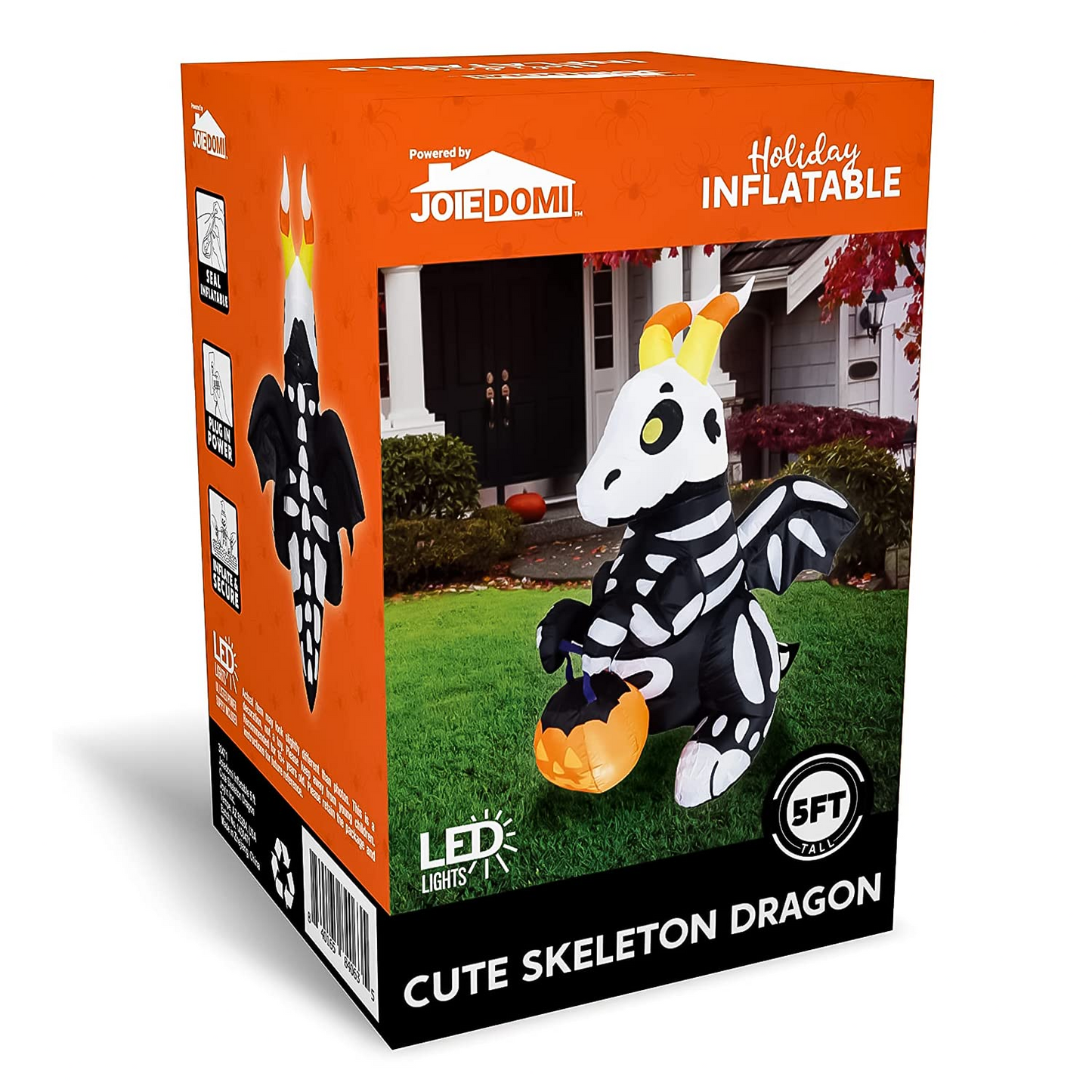 5 ft Cute Skeleton Dragon