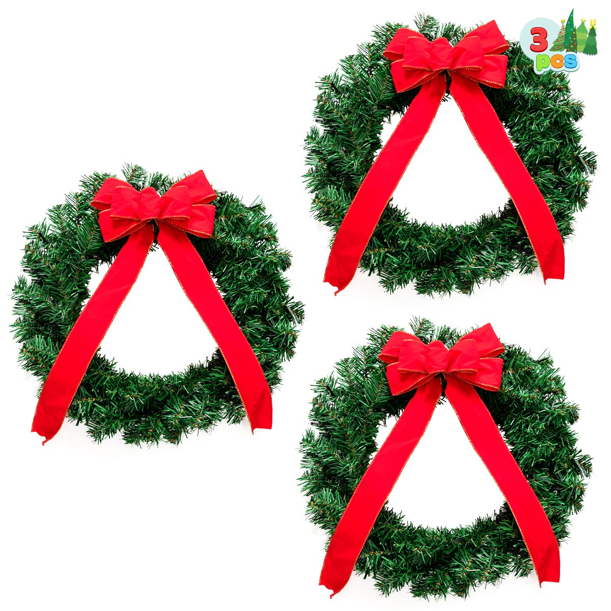 19in Christmas Wreath with LED Lights