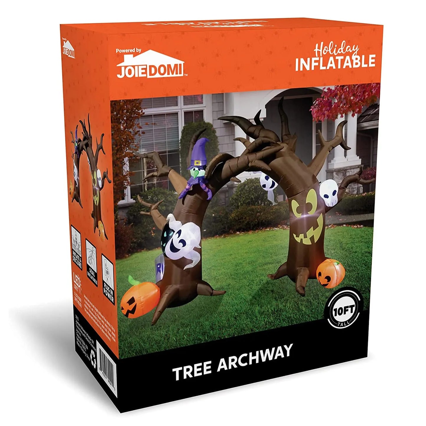 10ft Inflatable Tree Archway with Skulls and Characters - Joiedomi