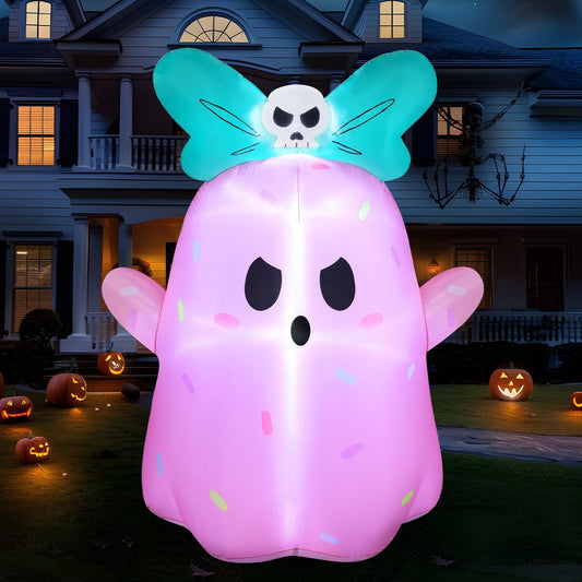 5FT  Cute Pink Ghost Halloween Inflatable