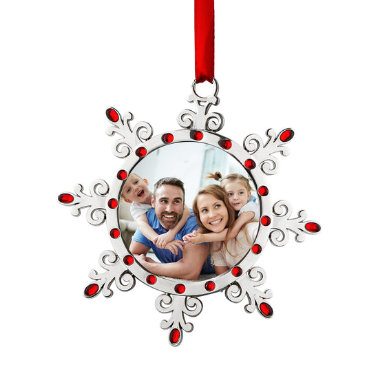 Snowflake Tree Decoration Photo Frame Family Ornaments