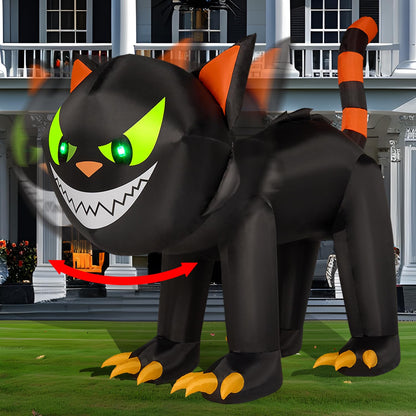 7ft Black Cat Halloween Inflatables Outdoor Decoration