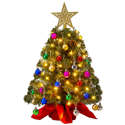 24"/2FT Prelit Tabletop Christmas Tree with Warm Lights