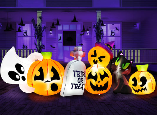 8 FT Long Halloween Inflatables Outdoor Decoration