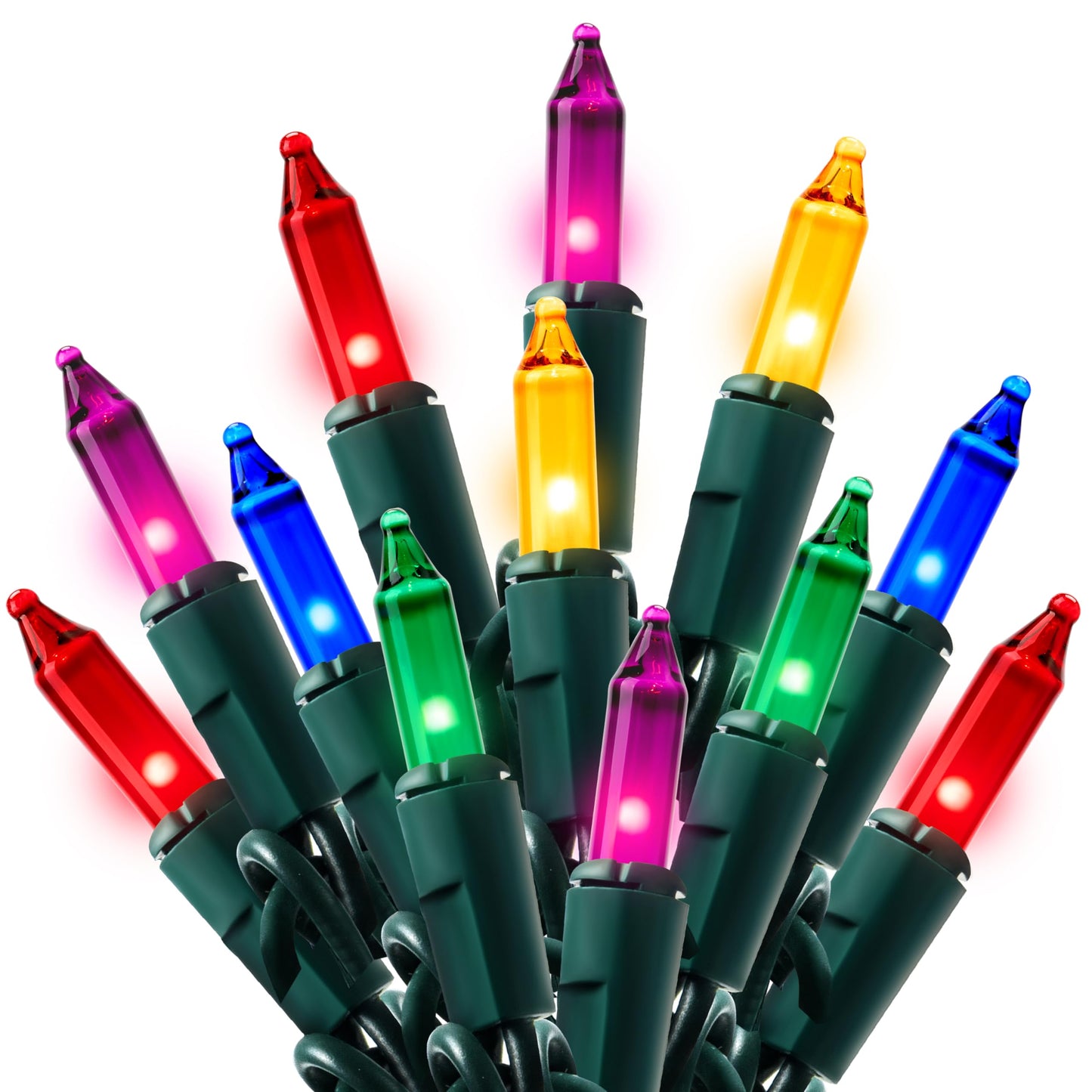 100 Count 21.4FT Multicolor Christmas String Lights