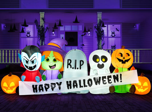 8FT Long Inflatable Halloween Decor Outdoor