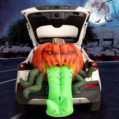 Inflatable Pumpkin with Tentacles Trunk Or Treat Car Decor