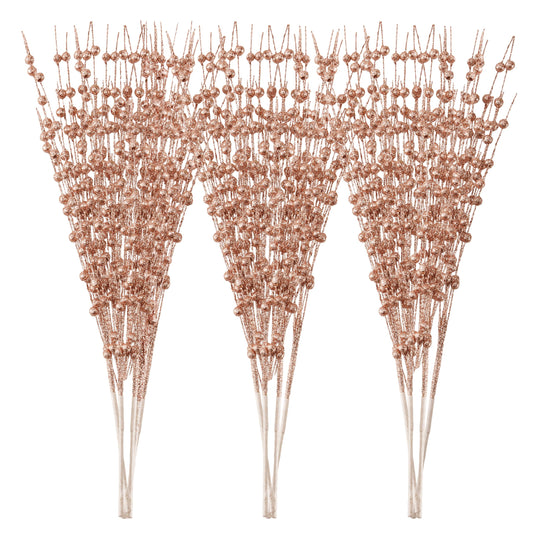 24 Pcs Christmas Tree Berry Stem (Champagne)