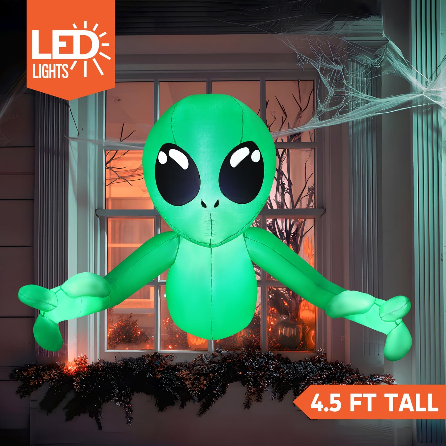 4.5FT Halloween Inflatable Alien Outdoor Decorations
