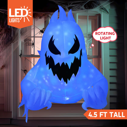 4.5 FT Halloween Inflatable Scary Ghost Outdoor Decoration
