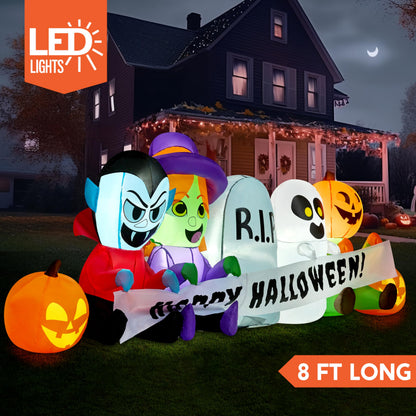 8FT Long Inflatable Halloween Decor Outdoor