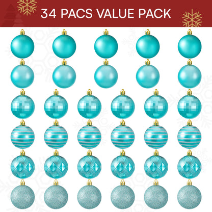 34 Pcs 2.36'' Christmas Ball Ornaments