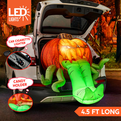 Inflatable Pumpkin with Tentacles Trunk Or Treat Car Decor