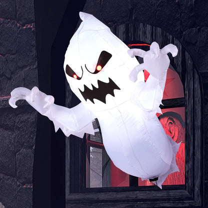 3.5 ft. Halloween Inflatable Window Crasher Ghost