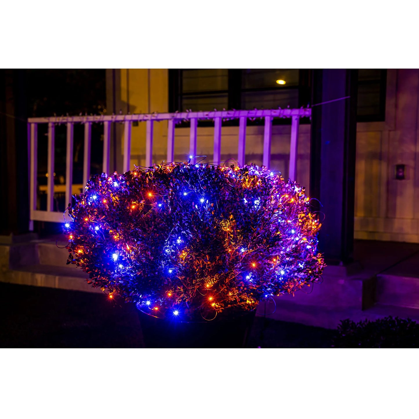 300-Count 97.5SQ ft LED Orange & Purple Halloween Net Lights with 8 Modes