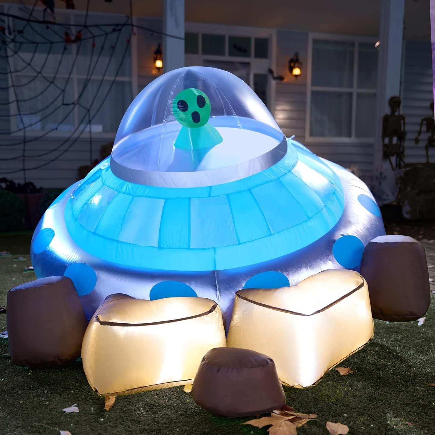 5 ft Halloween Inflatable UFO Alien Decorations