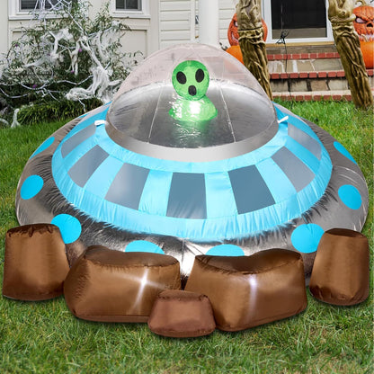 5 ft Halloween Inflatable UFO Alien Decorations