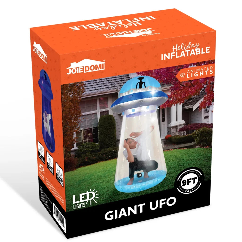 9ft Halloween Inflatable UFO with Animated Lights