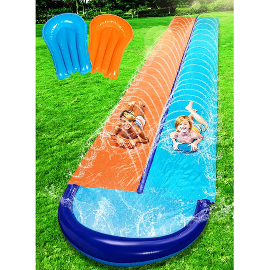 32.5ft Double Water Slides, Heavy Duty Lawn Water Slide