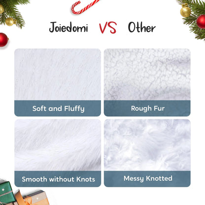 36 inch Faux Fur Christmas Tree Skirt  for Christmas Tree Decorations