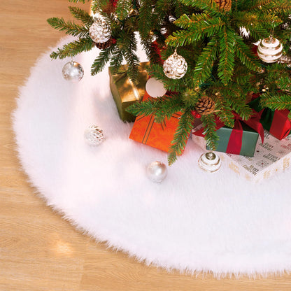 36 inch Faux Fur Christmas Tree Skirt  for Christmas Tree Decorations