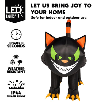 7ft Black Cat Halloween Inflatables Outdoor Decoration