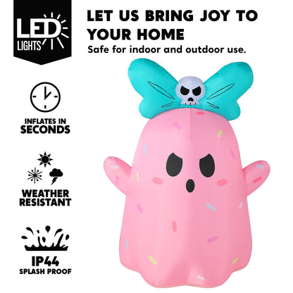 5FT  Cute Pink Ghost Halloween Inflatable