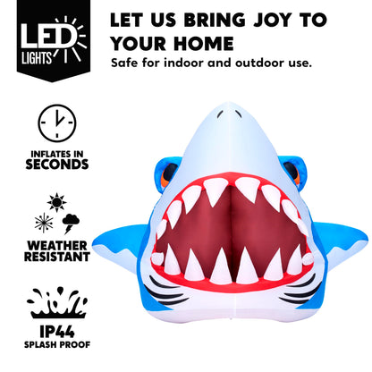 Shark Trunk Or Treat Halloween Inflatables Decor