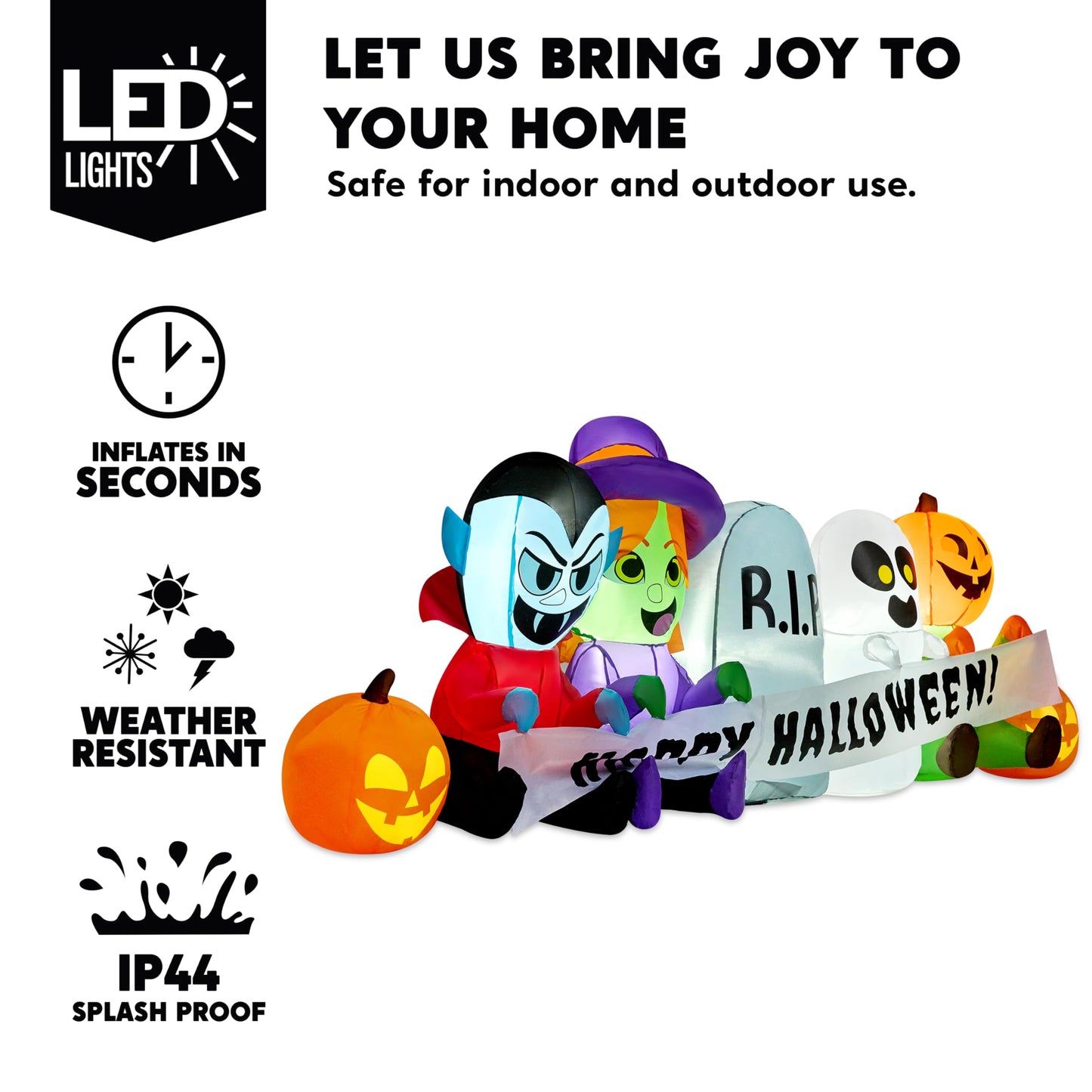 8FT Long Inflatable Halloween Decor Outdoor