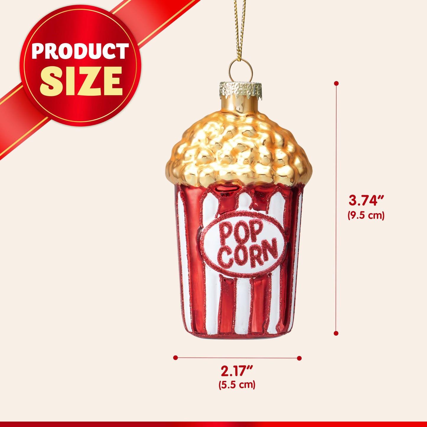 Small Christmas Popcorn Ornament