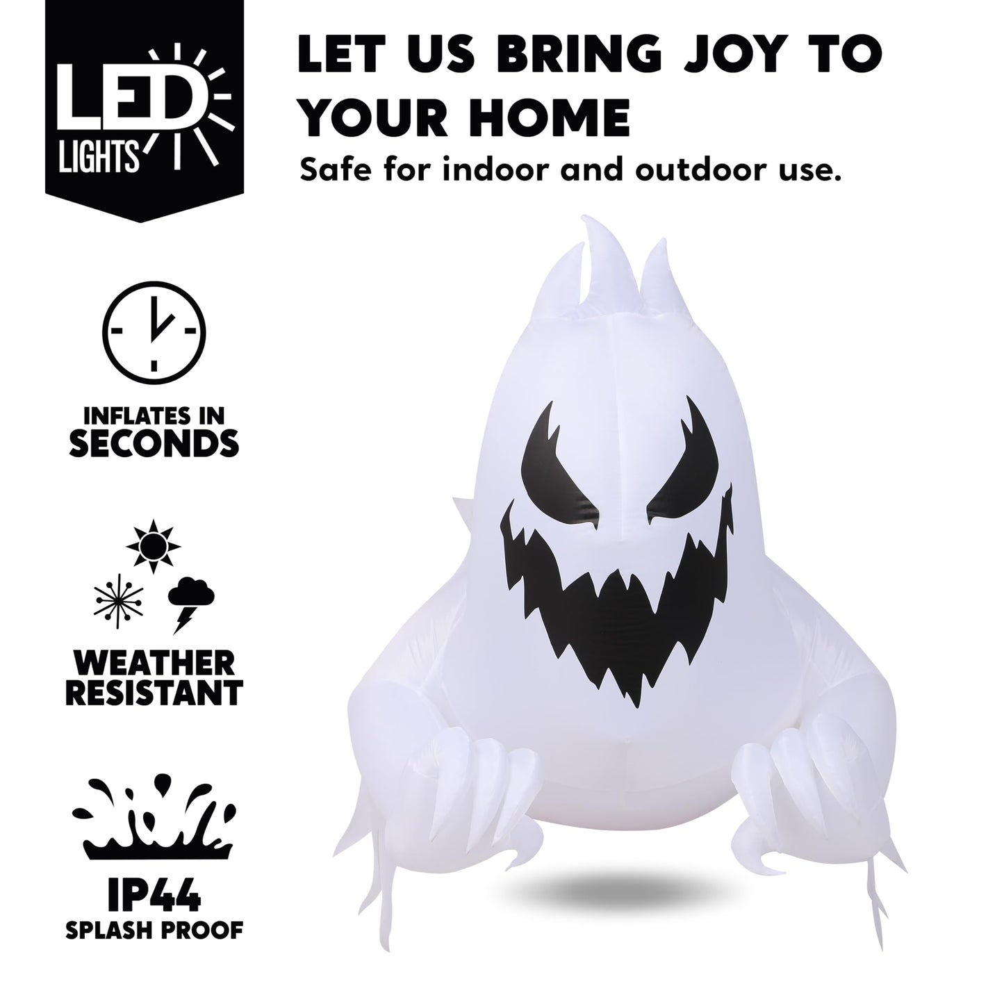 4.5 FT Halloween Inflatable Scary Ghost Outdoor Decoration