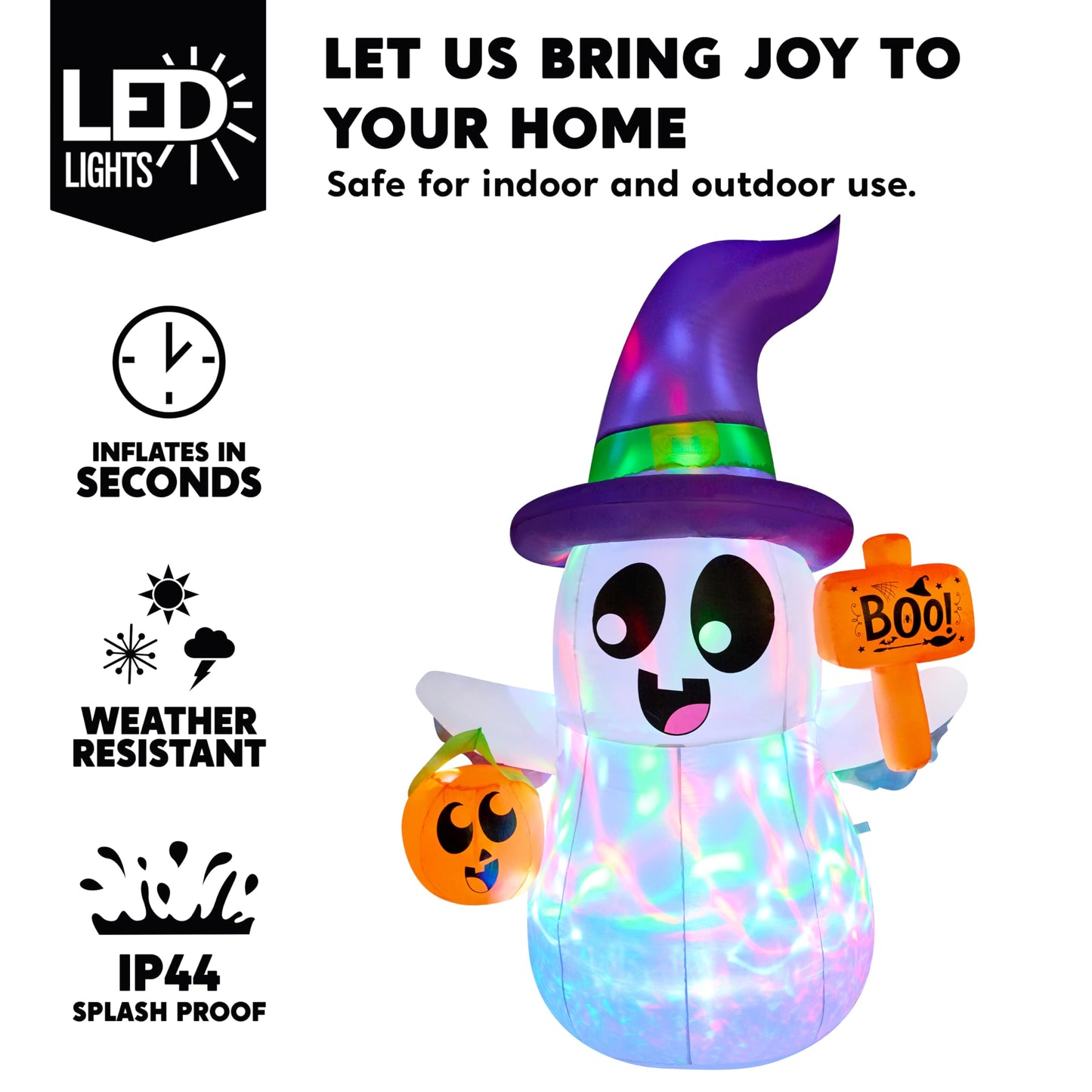 5 FT Halloween Inflatables Ghost Outdoor Decorations