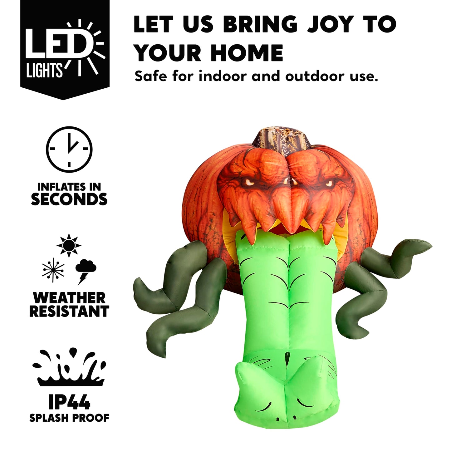 Inflatable Pumpkin with Tentacles Trunk Or Treat Car Decor