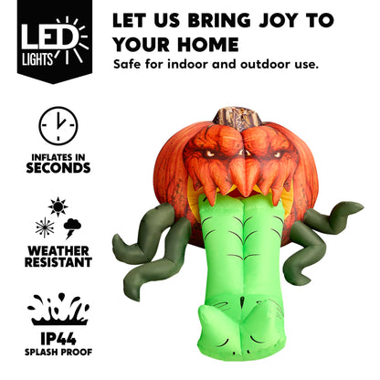 Inflatable Pumpkin with Tentacles Trunk Or Treat Car Decor
