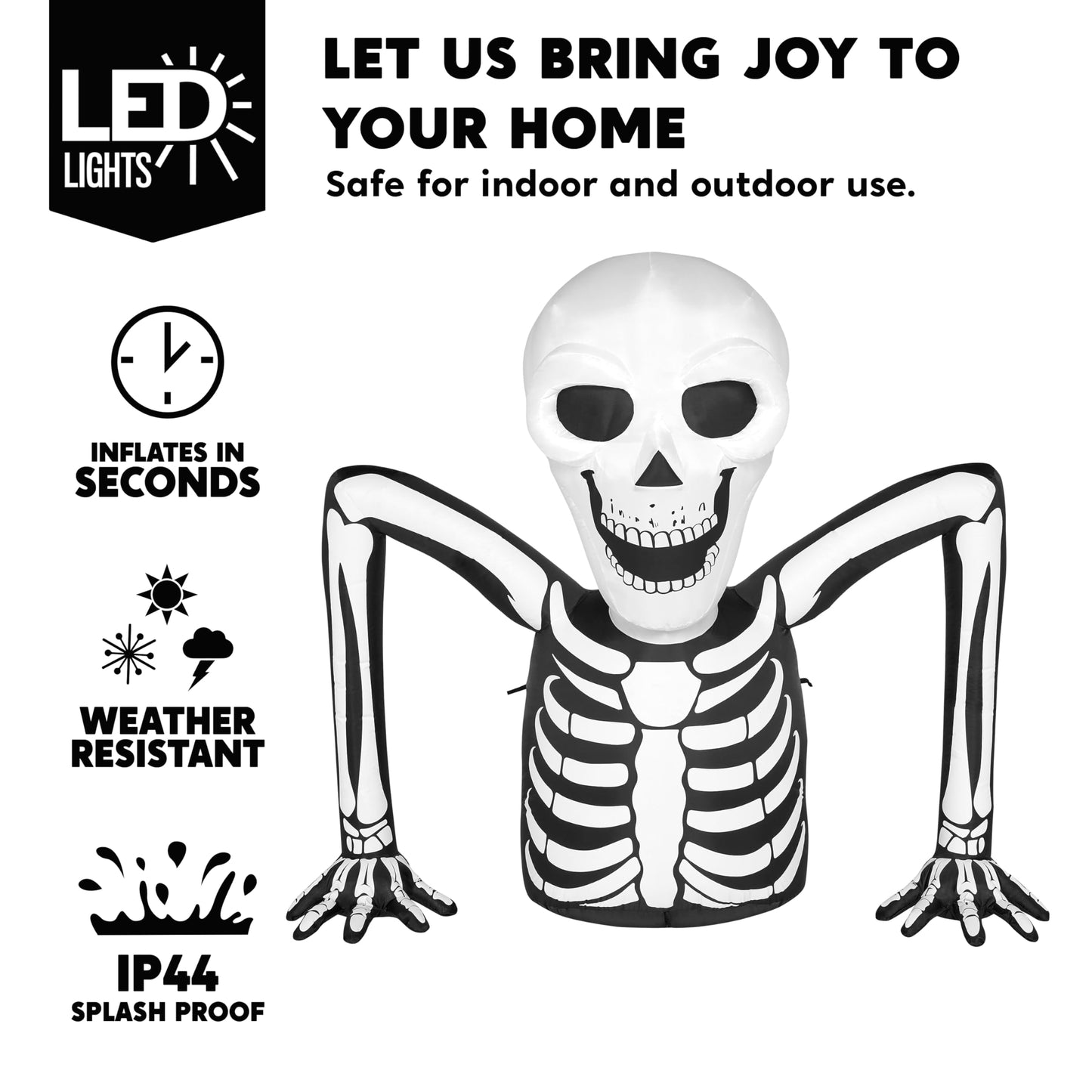 5.5 FT Skeleton Halloween Inflatables Outdoor Decorations