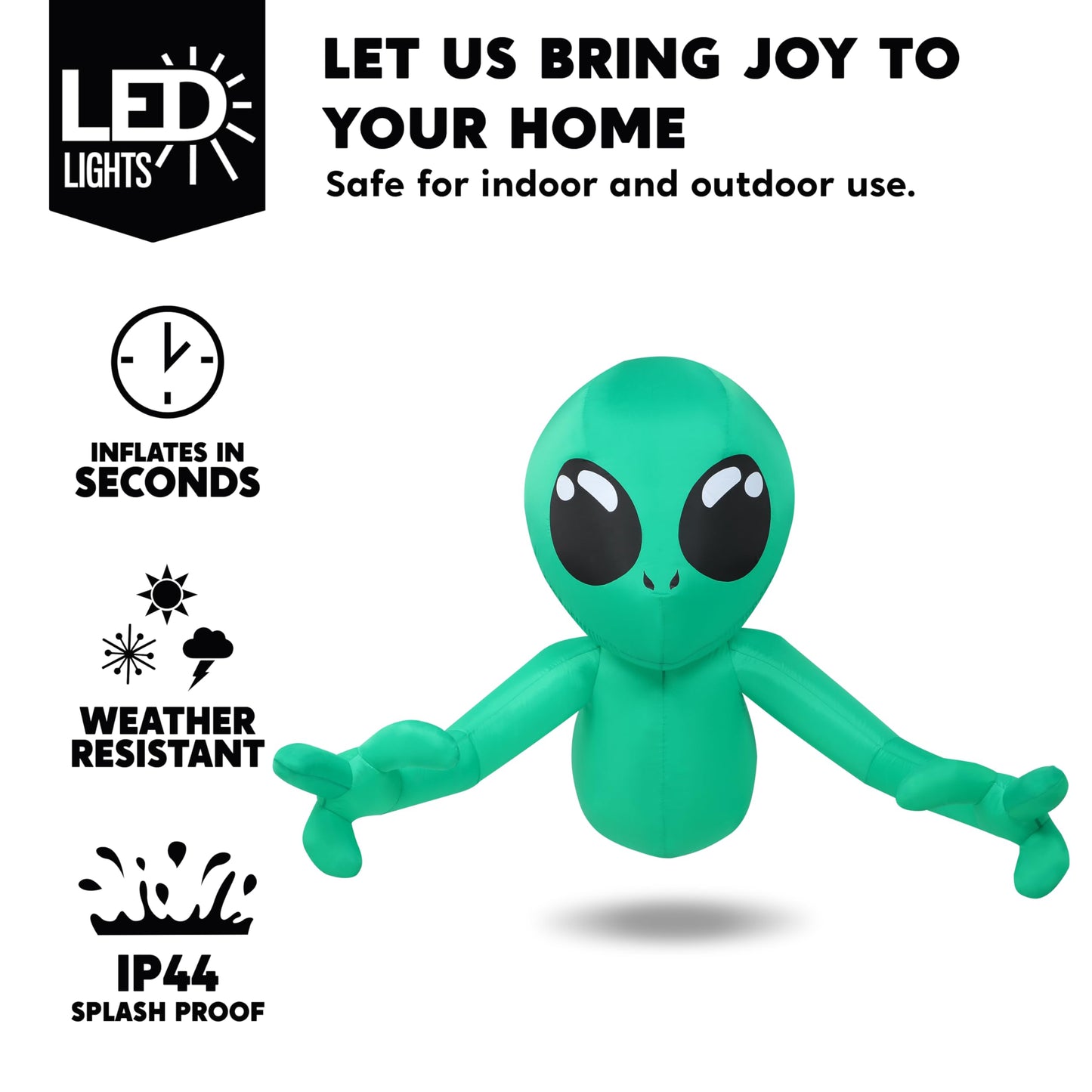 4.5FT Halloween Inflatable Alien Outdoor Decorations