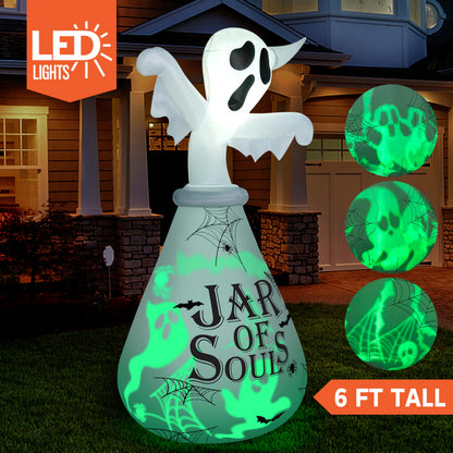 6FTGhost Inflatable Halloween Decor Outdoor