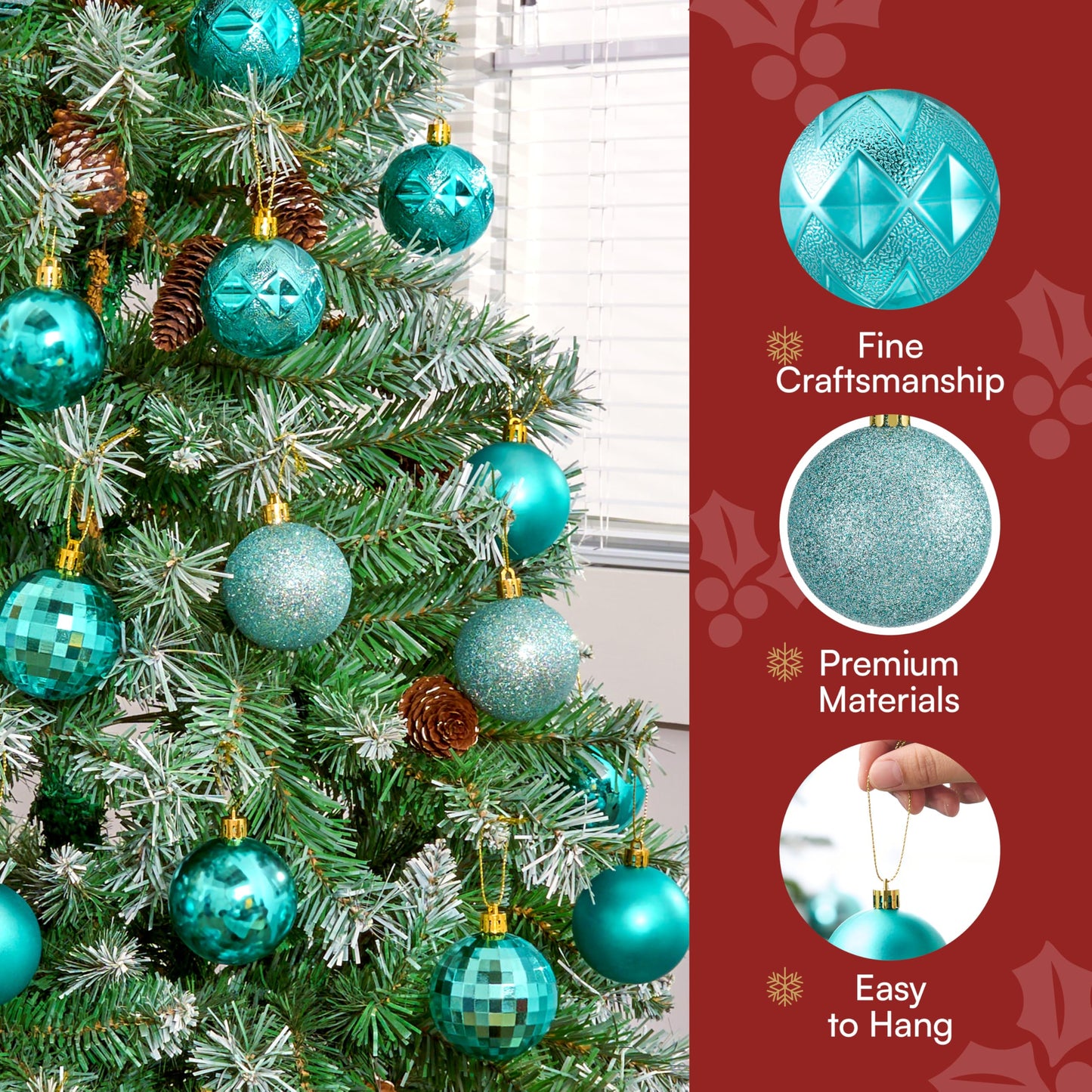 34 Pcs 2.36'' Christmas Ball Ornaments