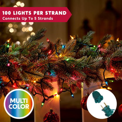 100 Count 21.4FT Multicolor Christmas String Lights