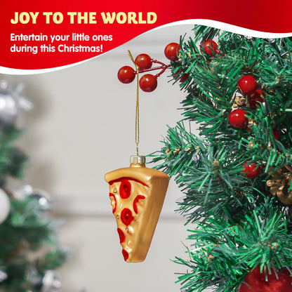 Pizza Mini Christmas Ornaments